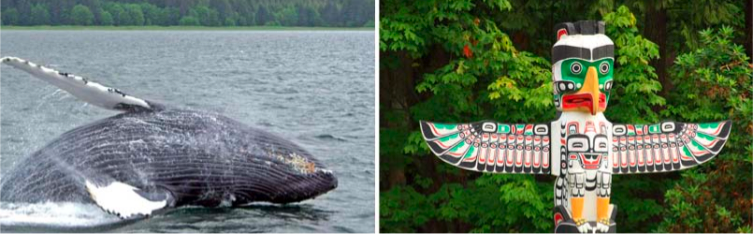 British Columbia - whale and totem