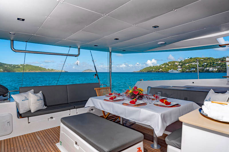 Yacht charter blog - catamaran aquanimity - cockpit