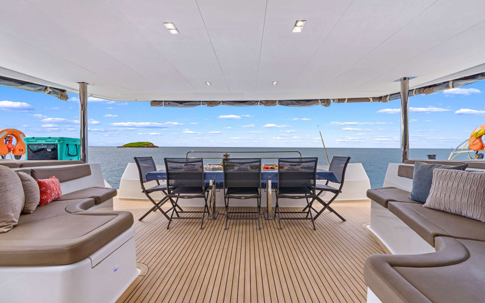 Yacht charter blog - catamaran Some Kind of Wonderful - aft cockpit