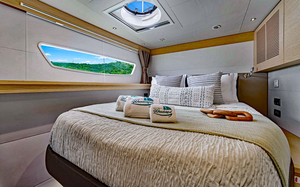 Yacht charter blog - catamaran Some Kind of Wonderful - guest cabin