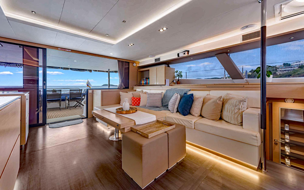 Yacht charter blog - catamaran Some Kind of Wonderful - Salon