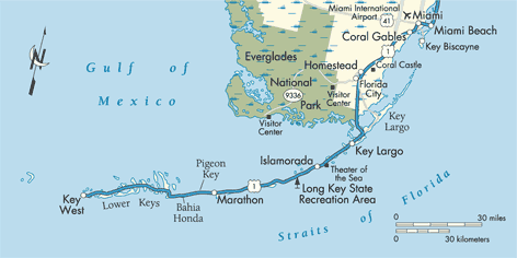 Map Of Florida Keys And Miami 2018