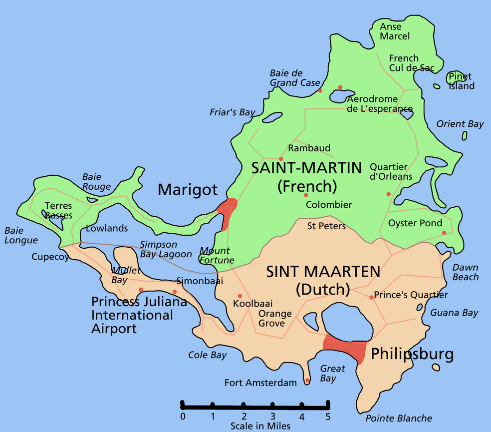 SXM Map of St Martin