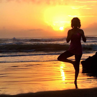 Yoga on the beach